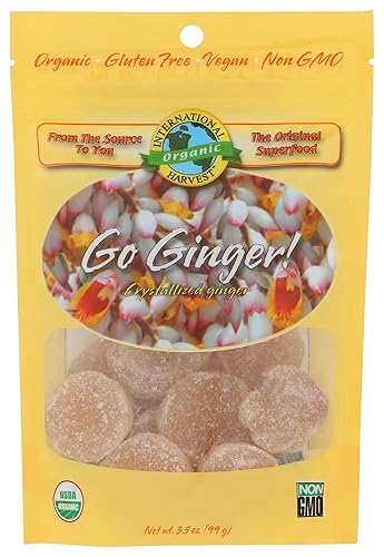 Himalayan Harvest Organic Crystallized Ginger Medalli, 3.5 Oz