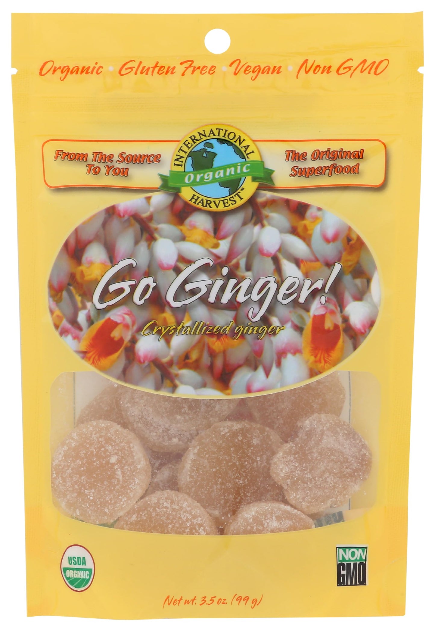 Himalayan Harvest Organic Crystallized Ginger Medalli, 3.5 Oz