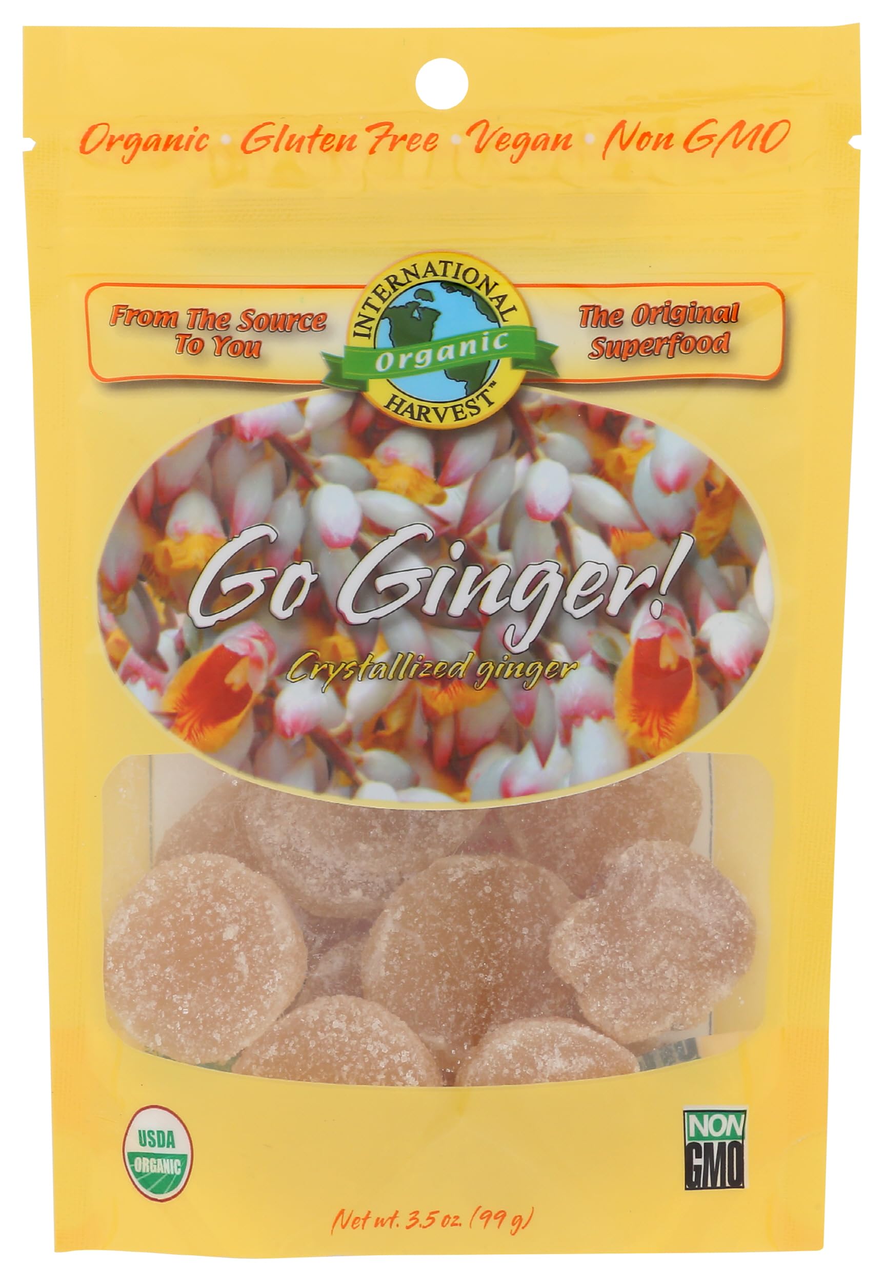 Himalayan Harvest Organic Crystallized Ginger Medalli, 3.5 Oz
