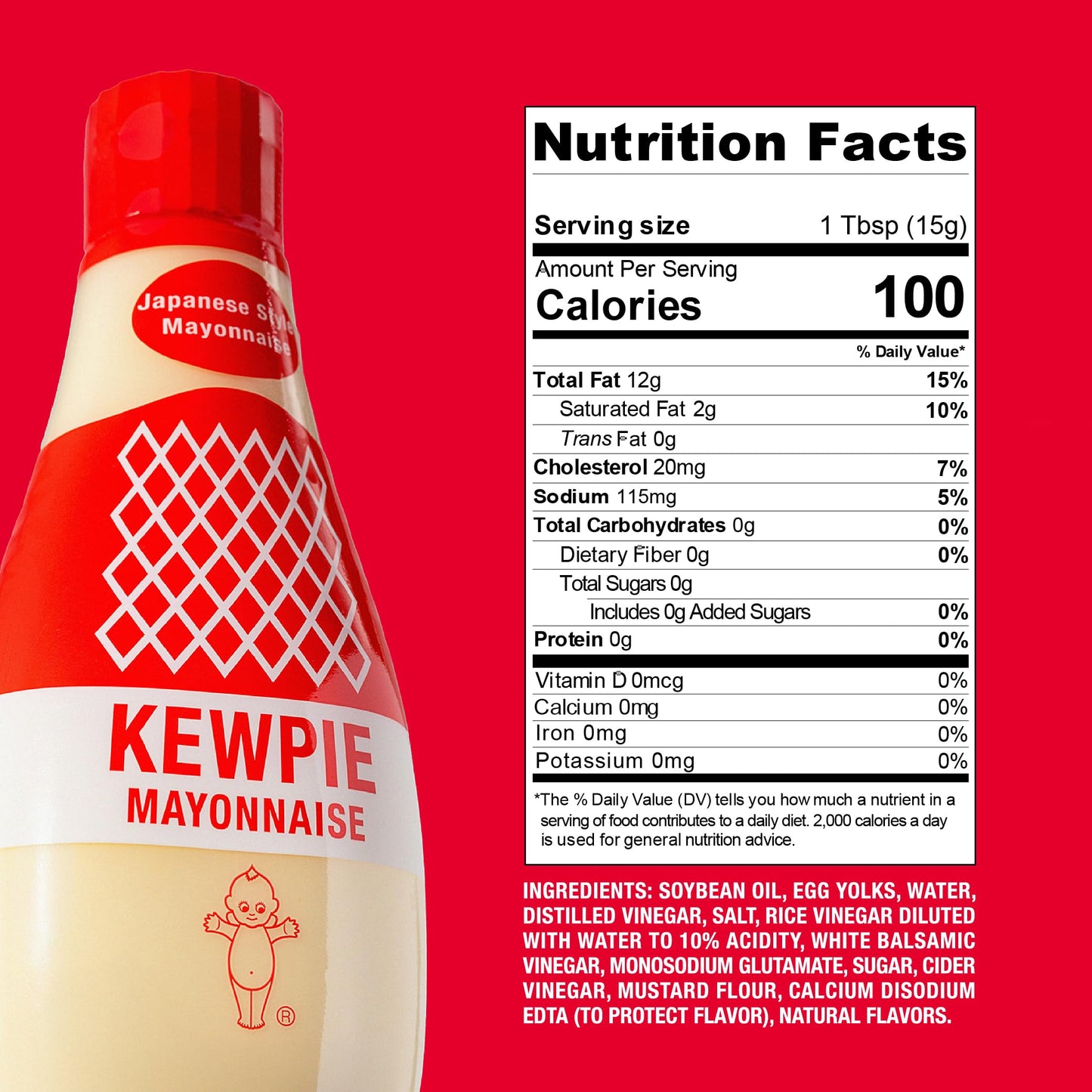 KEWPIE Mayonnaise (Product of USA), Authentic Japanese-Style Mayonnaise, Rich & Creamy Umami Flavor, Made With Cage-Free Eggs, Gluten Free, Kosher