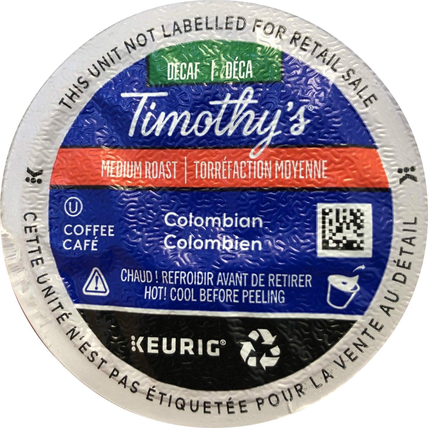 Timothy's Decaf Colombian Single Serve Cups for Keurig Brewers, 50 count (Packaging May Vary)