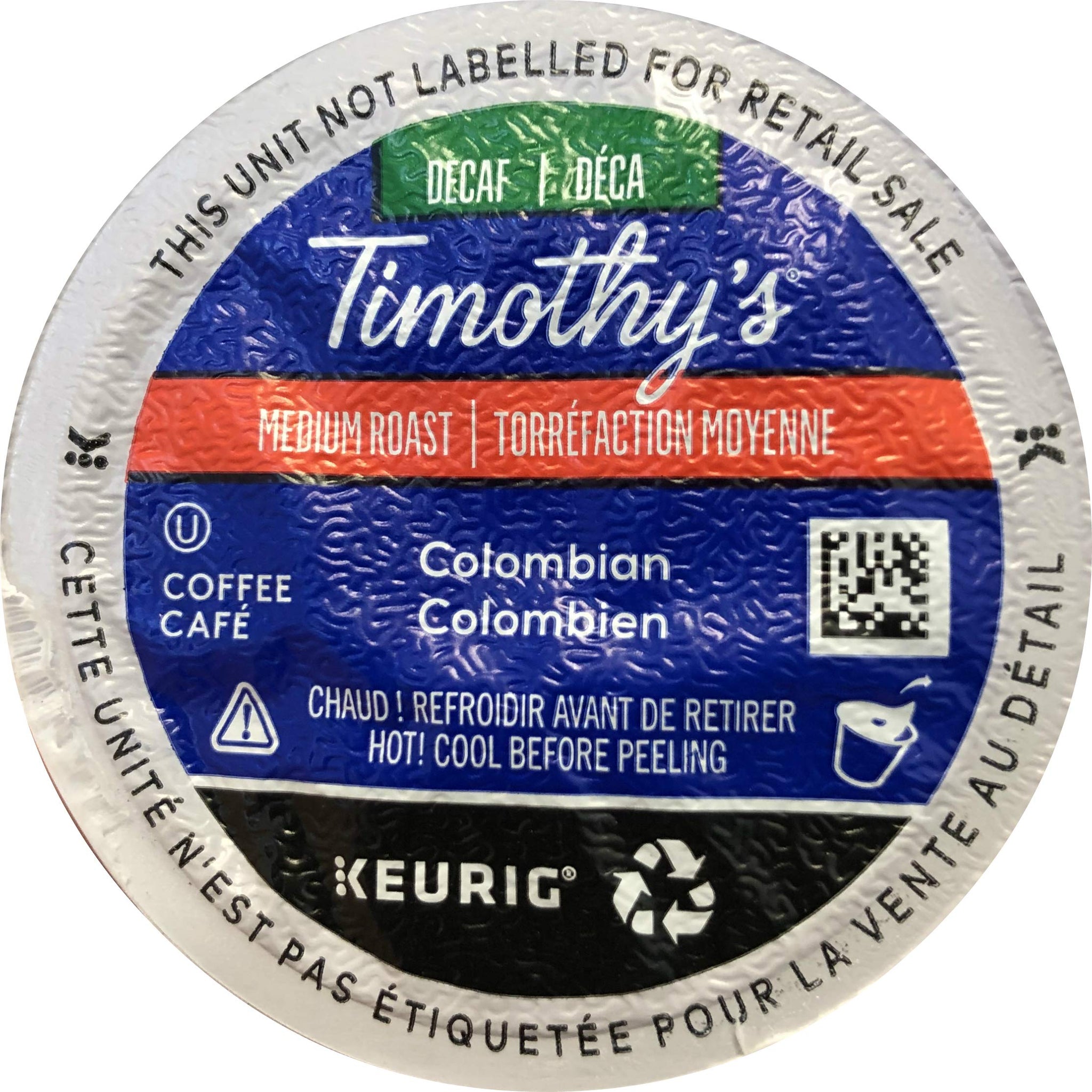 Timothy's Decaf Colombian Single Serve Cups for Keurig Brewers, 50 count (Packaging May Vary)
