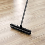 Fuller Brush Rubber Broom - for Carpets Floors Stairs Upholstery - Electrostatic Action Removes Pet Hair Lint Fuzz Dirt Particles - Built-in Squeegee