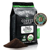 The Bean Organic Coffee Company Water Processed DECAF Le Bean, Dark French Roast, Ground Coffee, 16-Ounce Bag, Café Molido Tostado Orgánico