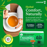 3 Ballerina Diet Tea Extra Strength - Orange-Flavor Herbal Tea Bags for Digestive Comfort and Weight Maintenance - Pack of 1 (18 Count)