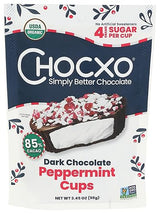Chocxo, Organic Dark Chocolate Peppermint Cup, 3.45 Ounce