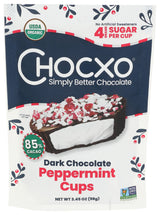 Chocxo, Organic Dark Chocolate Peppermint Cup, 3.45 Ounce
