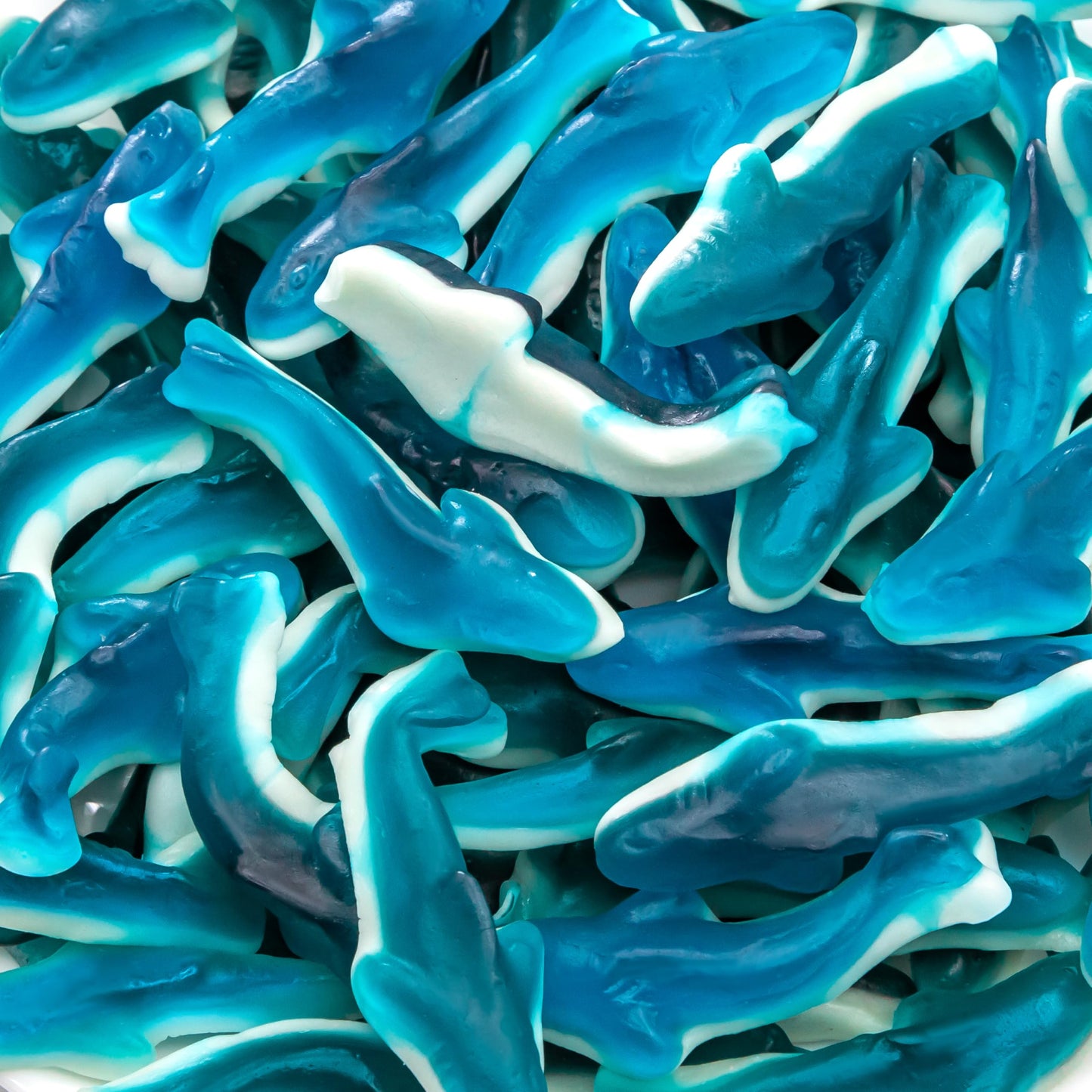 Gummy Sharks - 2 Pound Pack - Blue Shark Gummies - Blue Candy for Goodie Bags, Gifting, Snacking & Dessert Decorating - Chewy Candy with Raspberry