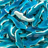 Gummy Sharks - 2 Pound Pack - Blue Shark Gummies - Blue Candy for Goodie Bags, Gifting, Snacking & Dessert Decorating - Chewy Candy with Raspberry