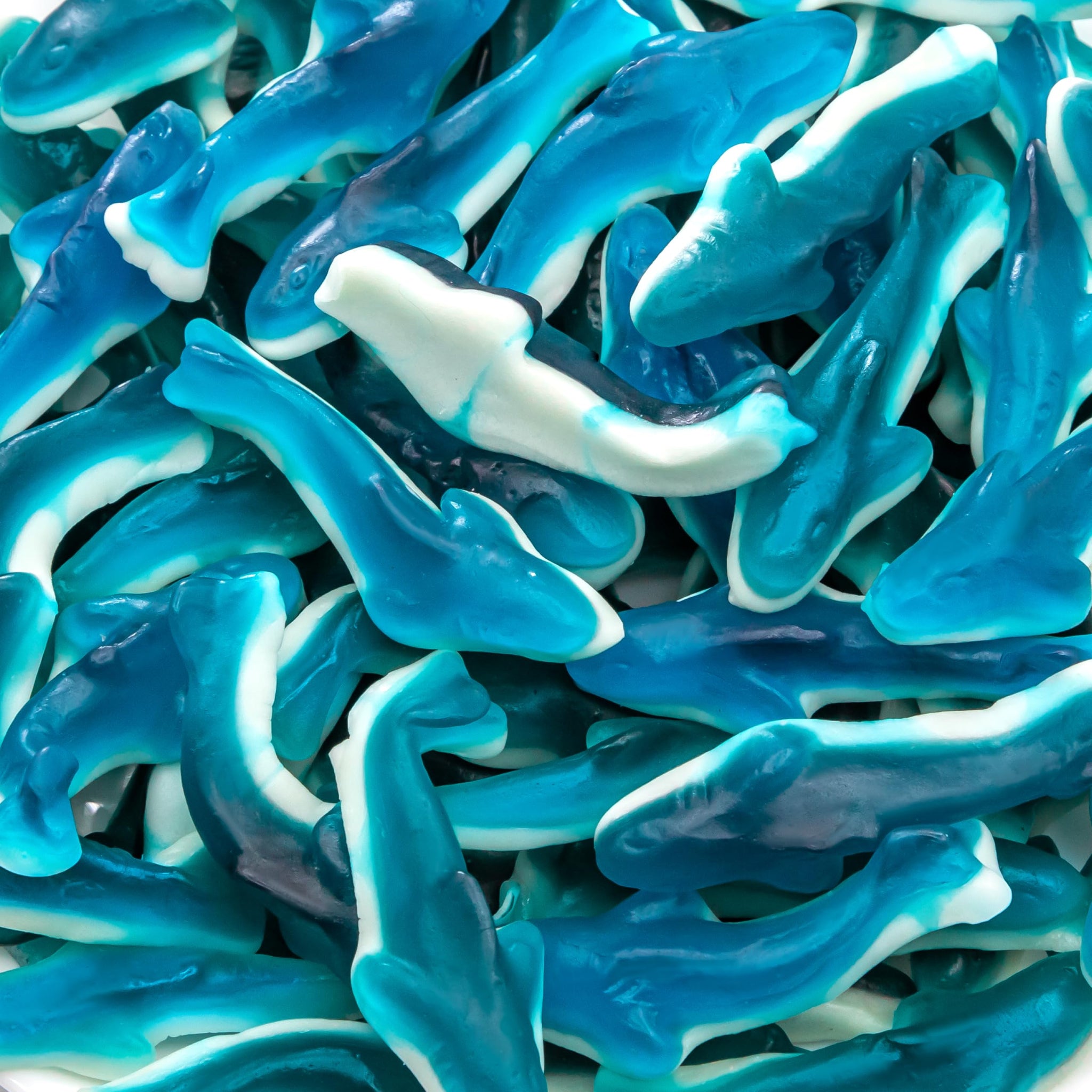 Gummy Sharks - 2 Pound Pack - Blue Shark Gummies - Blue Candy for Goodie Bags, Gifting, Snacking & Dessert Decorating - Chewy Candy with Raspberry