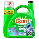 Gain Liquid Laundry Detergent, With Odor Defense, Relaxing Dewdrop Scent, Laundry Soap For HE Washing Machines, 132 fl oz, 100 Loads (Packaging May