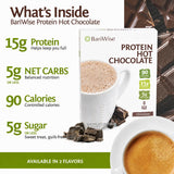 BariWise Protein Hot Chocolate, Hot Cocoa, Low Sugar, Low Carb, Keto Friendly & Gluten Free (7ct)