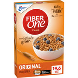 Fiber One Cereal, Original Bran, High Fiber Cereal Made with Whole Grain, 19.6 oz