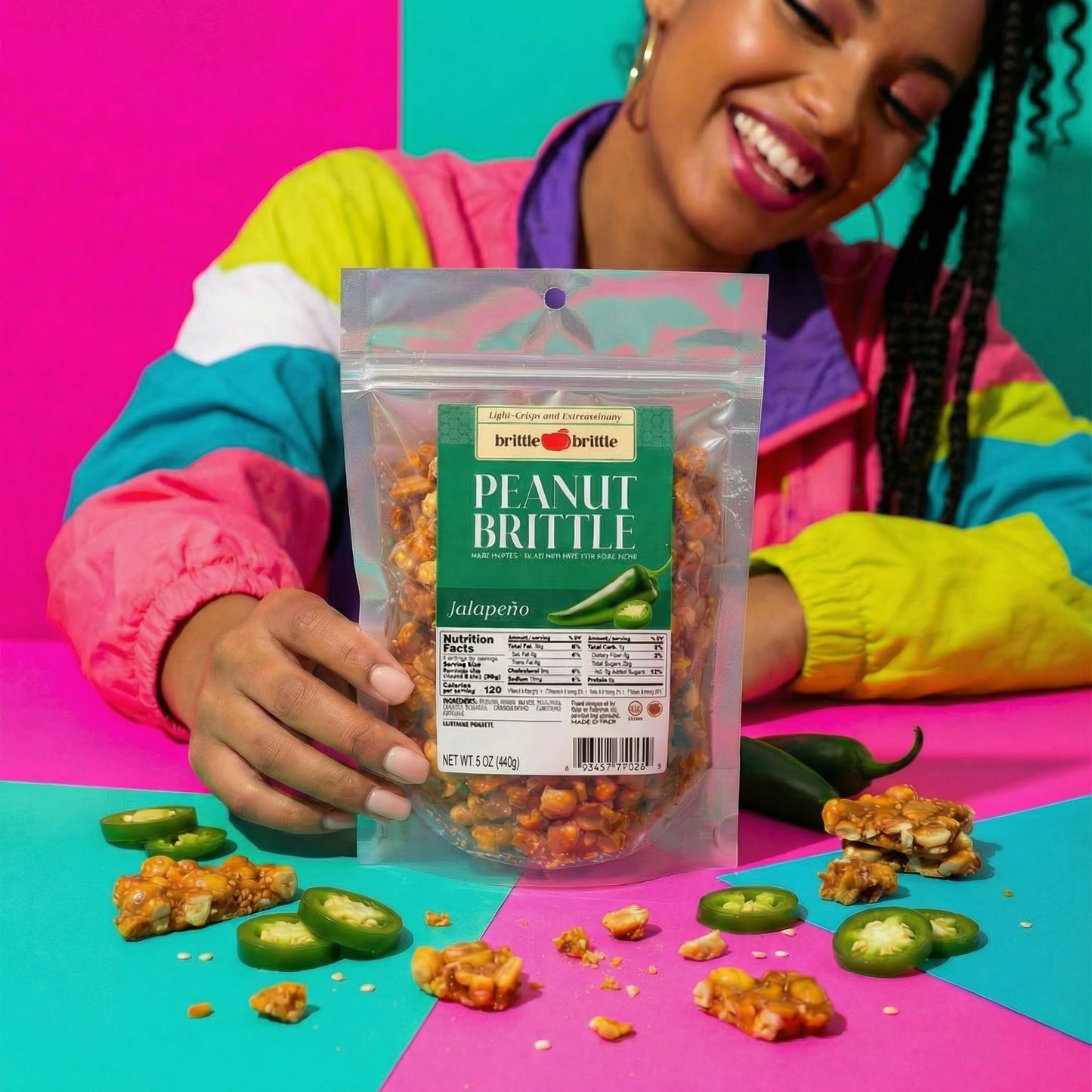 brittle-brittle Party Pack - 6 Flavor Bundle (Peanut & Pecan Brittle) - Chili Lime, Coconut, Jalapeño, Classic Peanut, Pecan, Bourbon Maple - 5 oz