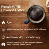 Coffee Bean Direct French Vanilla Flavored, Whole Bean Coffee, Rich Vanilla Taste, Light Roast, 2.5 Pound Bag (Pack of 1)