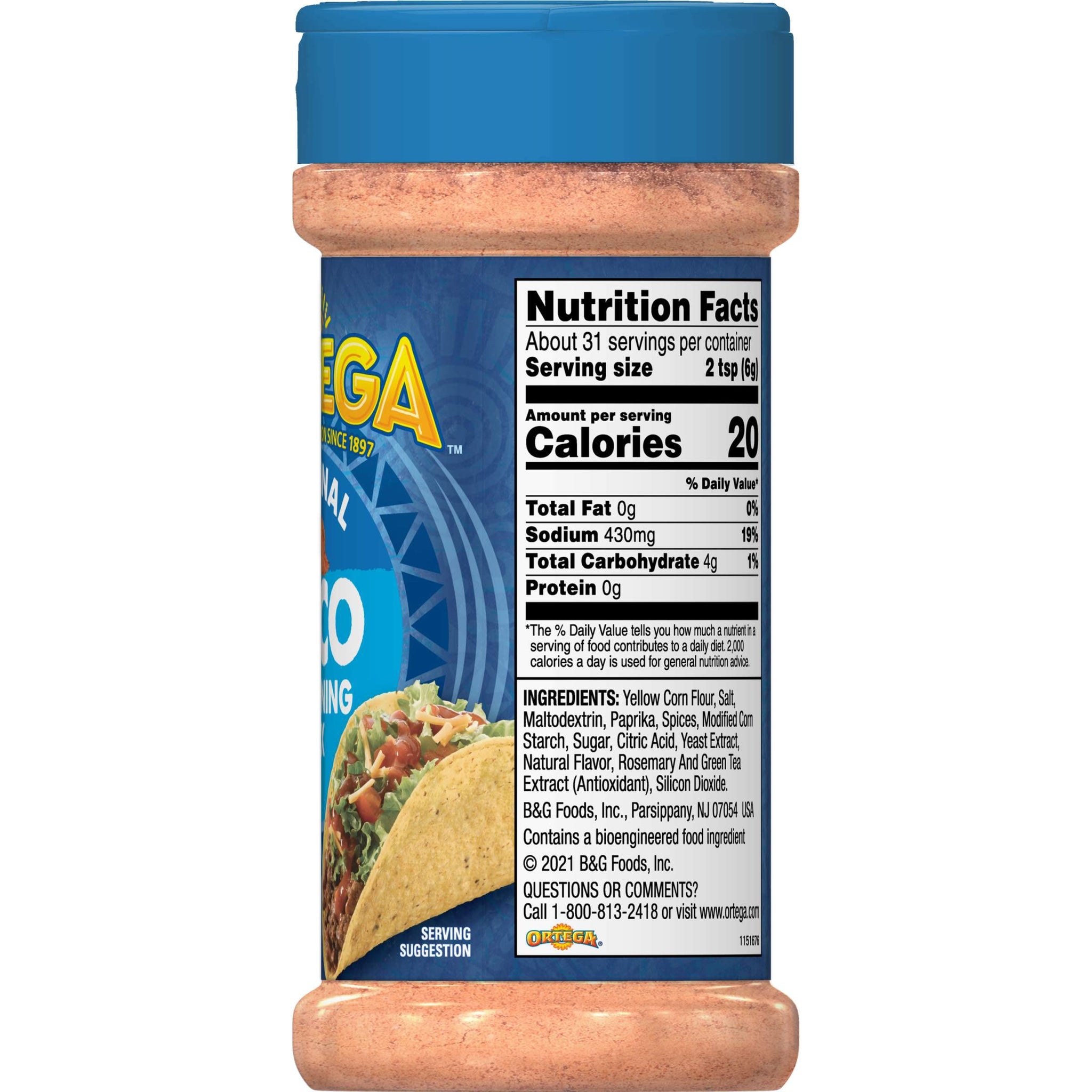 Ortega Seasoning Mix, Taco Seasoning, 6.5 Ounce (Pack of 12)