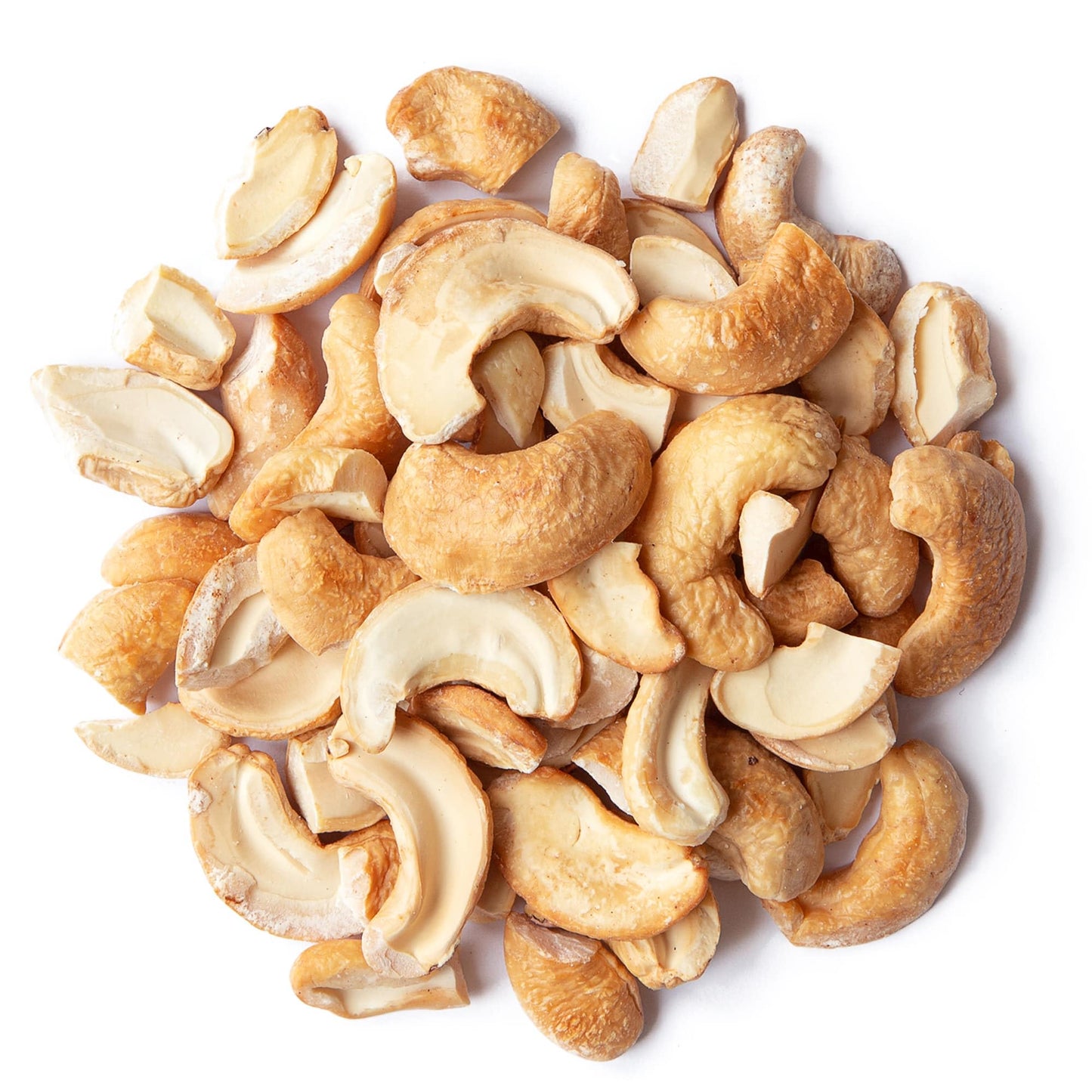 Food to Live - Dry Roasted Cashew Halves and Pieces, 8 Pounds - Unsalted Oven Roasted, No Oil Added, Keto, Kosher. High in Protein, Healthy Fats.