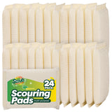 24 Pack Scrub Sponges Kitchen by SCRUBIT, Multi-Purpose Scouring Pads, Non-Scratch Cleaning Sponges for Dishes, Pots & Non-Stick Cookware - Long