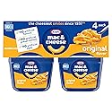 Kraft Mac and Cheese, 4 Cups, for Easy Dinner or Dinner Sides, Original Flavor, No Artificial Flavors, Preservatives or Dyes, 2.05 oz
