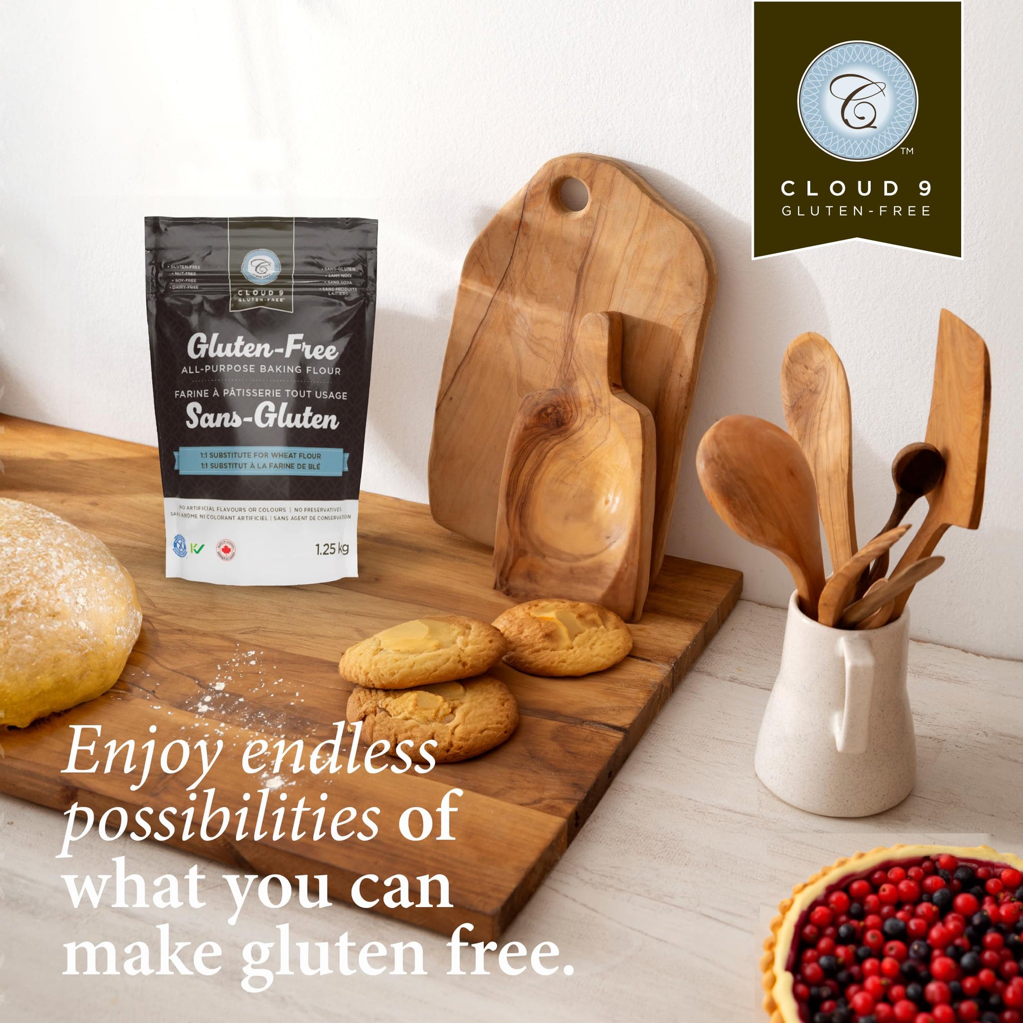 Cloud 9 Gluten Free Baking Flour, All Purpose Gluten Free Flour for Baking Cakes, Cookies, Breads, and More - Perfect Substitute for Everyday Recipes