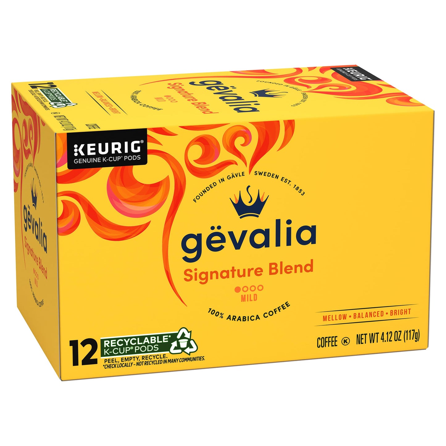 Gevalia Signature Blend Mild Light Roast K-Cup® Coffee Pods, 12 ct Box (Pack of 3)