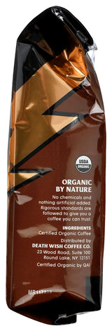 Death Wish Coffee Co Organic Medium Roast Ground Coffee, 10 OZ