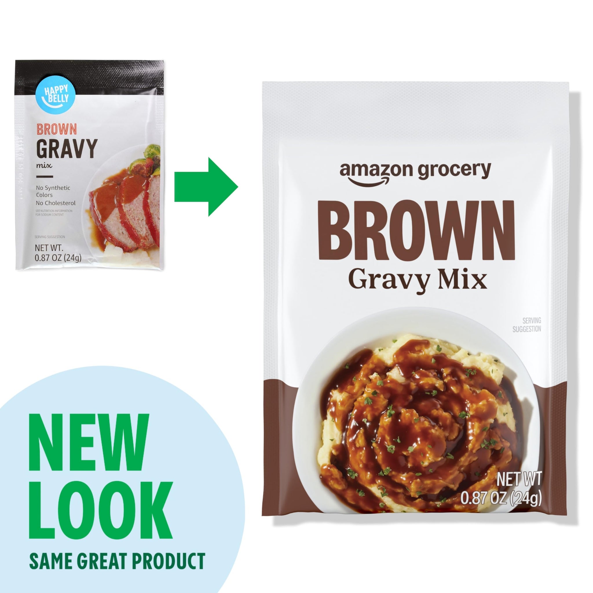 Amazon Grocery, Brown Gravy Mix, 0.87 Oz