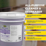 Zep Zeptastic All-Purpose Cleaner and Degreaser - 5 Gallon (1 Unit) 325735 - Refreshing Lavender Fragrance, Cuts Through Grease and Grime, Powerful No