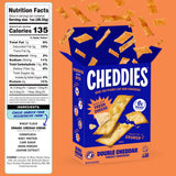 Cheddies Crackers Double Cheddar | Healthy Snacks Made with Real Cheddar Cheese and Simple Ingredients | Non-GMO | Cheesy Crackers | 4.2 Ounce (Pack