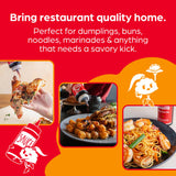 Dumpling Daughter - Spicy Sweet Soy - Brown Sugar Sweetened Dumpling Sauce Balanced with Spicy Chili Oil (8 Fl Oz, Spicy Sweet Soy)