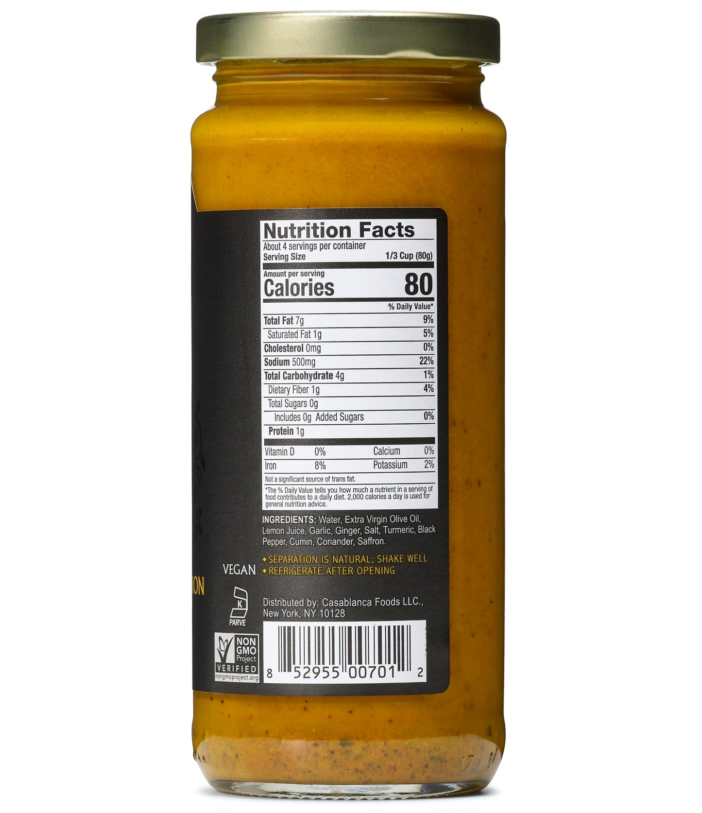 Mina Tagine Moroccan Chicken Simmer Sauce, 12 oz - Classic Ginger Saffron Made with Turmeric, Lemon & Olive Oil, Tagine Seasoning, Chicken Sauce