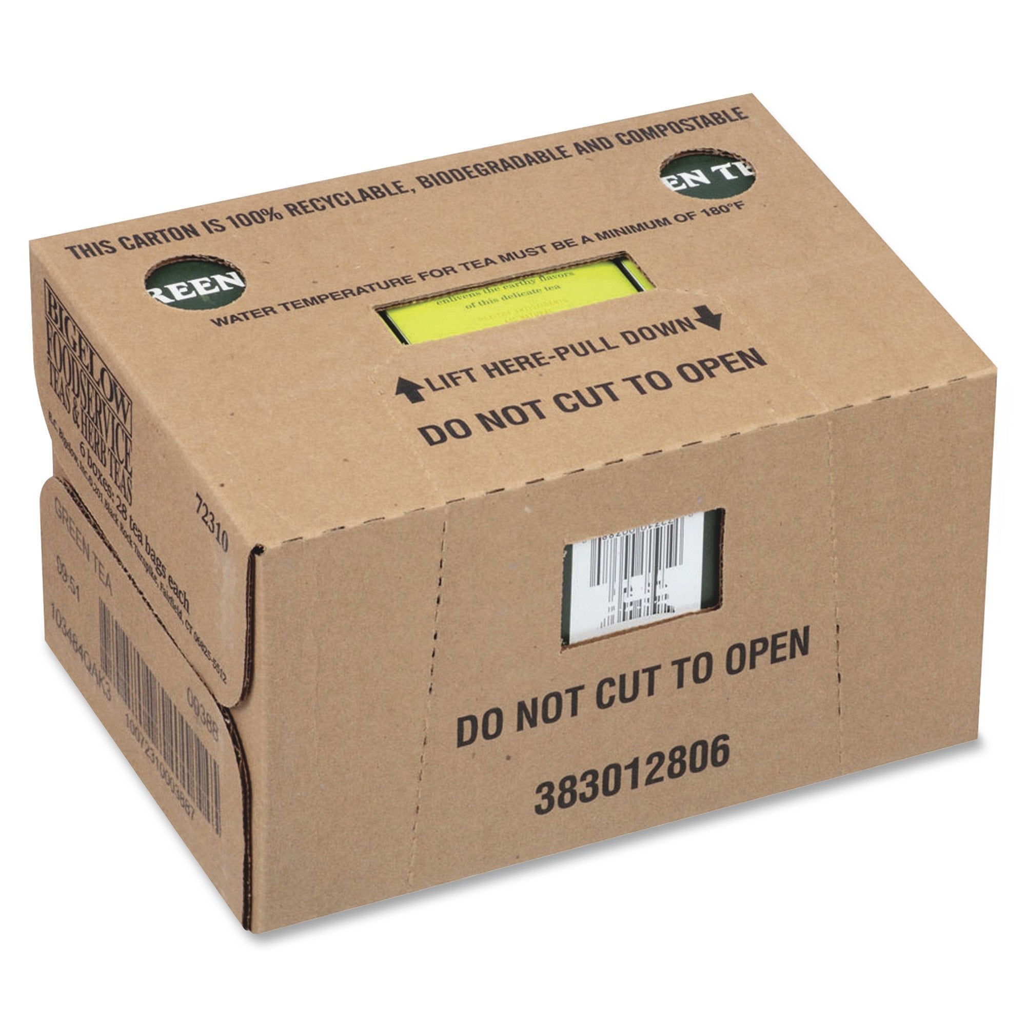 Bigelow 00388 Single Flavor Tea, Green, 28 Bags/Box