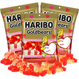 Haribo Valentine's Day Gummy Goldbears, Assorted Fruit Flavors, Seasonal Candy Gift with To/From Section, 4 Ounces (Pack of 3)