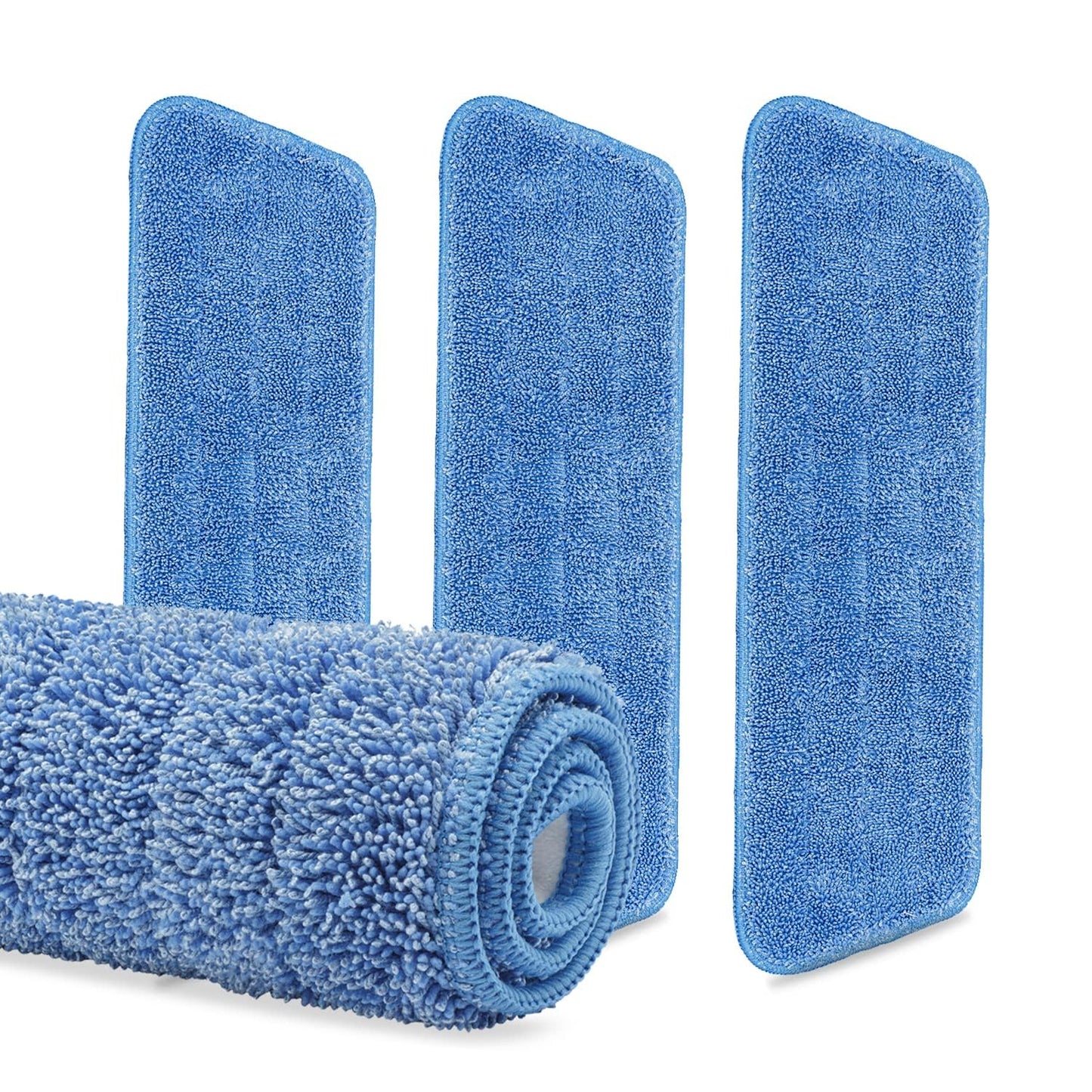 3-Pack Cinch Mop Replacement Heads, Microfiber Mops for Floor Cleaning - Wall Mop with Reusable Washable Pads, Compatible with Cinch Mop - Microfiber