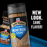 McCormick Grill Mates 25% Less Sodium Montreal Steak Seasoning, 3.18 oz