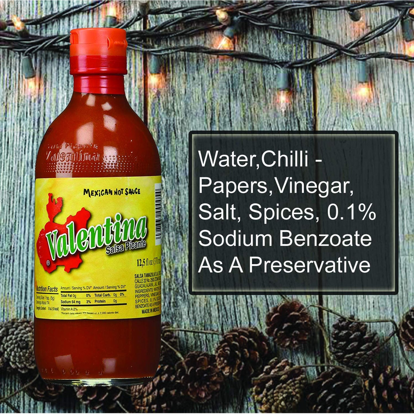 Valentina, Hot Sauce Red, 12.5-Ounce (24 Pack)