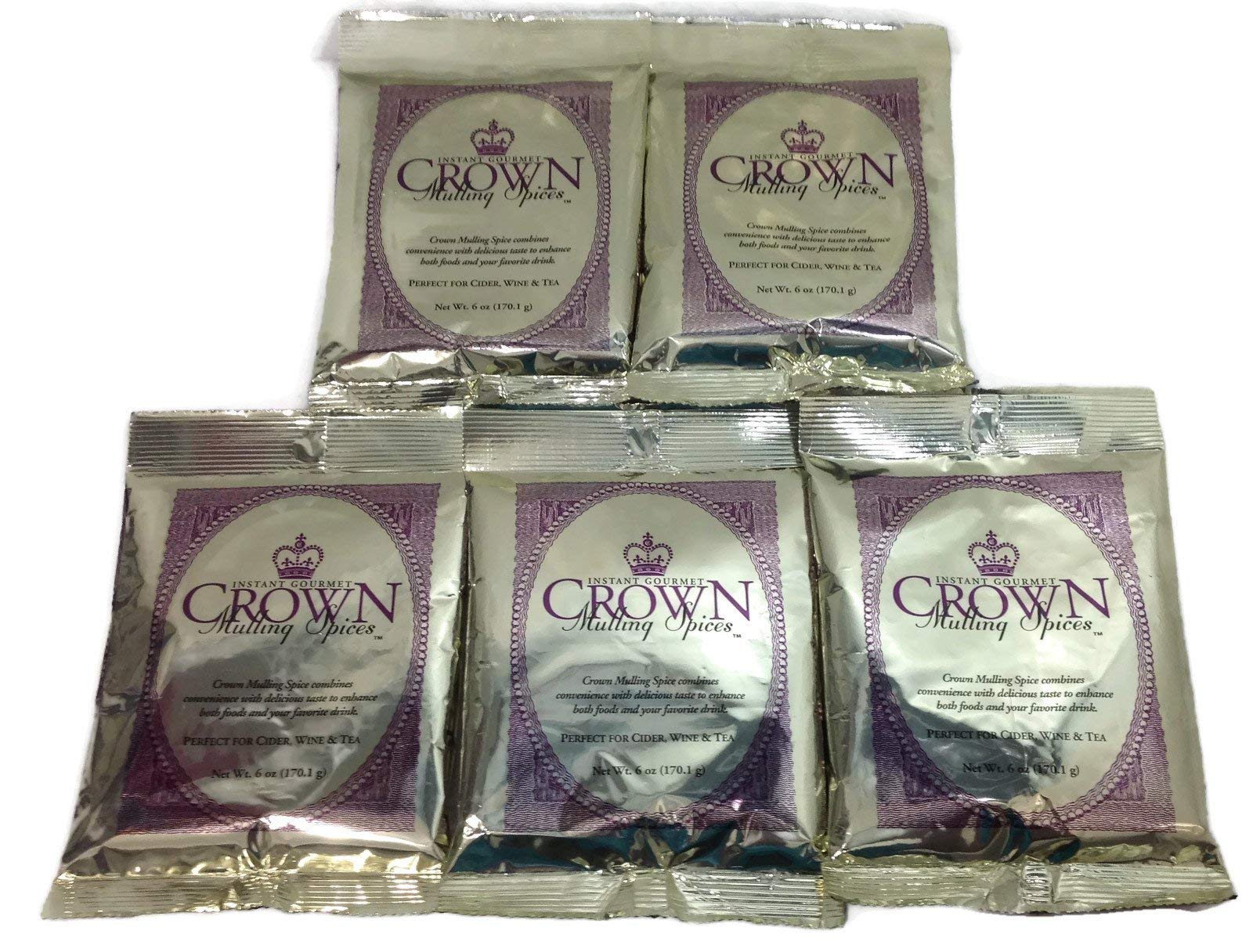 Crown Mulling Spices/Instant Gourmet Mulling Spice/Apple Cider, Wine, and Tea/Vegan and Gluten-free/6 ounce/Perfectly Spices 1 Gallon of Your Favorite