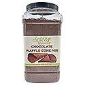 Chocolate Waffle Cone Mix | Homemade Waffle Cones, Waffle Bowls & Dessert Shells | Easy Just-Add-Water Recipe | 5 lb Bulk Container | Dasher’s Spice & Beans