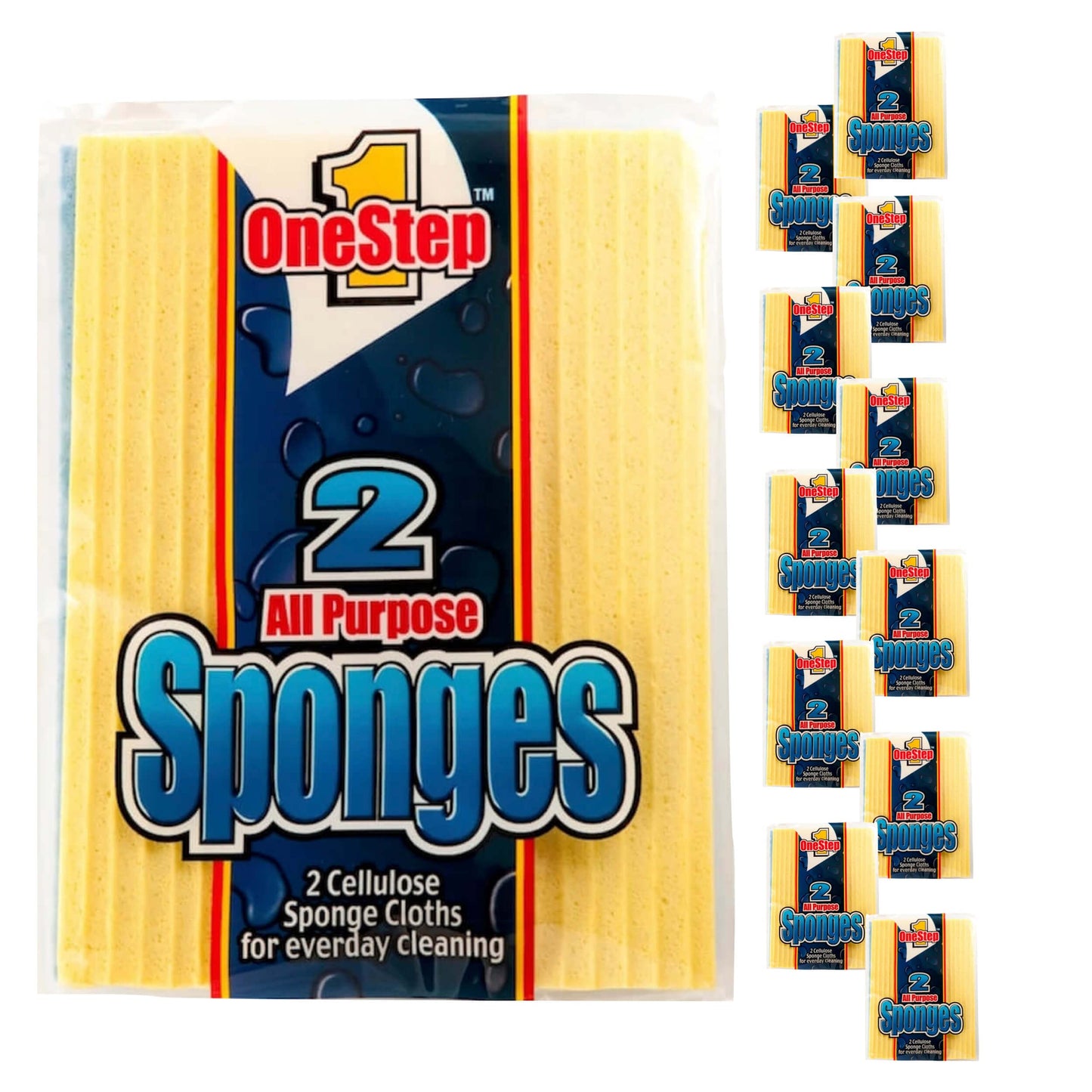 COMPAC Home Reusable Kitchen Cleaning Sponges - 12 Pack Eco-Friendly Dishcloths, Super Absorbent Dish Cloth Sponge for Counters, All Surfaces