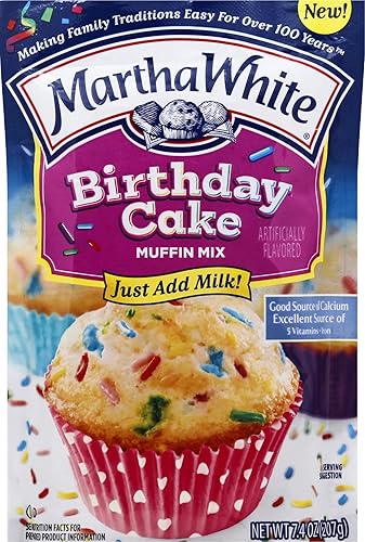 Martha White, Muffin Mix Birthday Cake, 7.4 Ounce