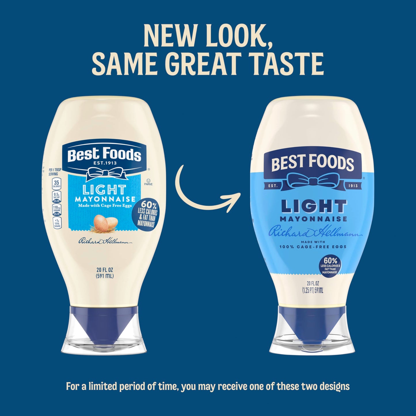 Best Foods Mayonnaise Light Mayo 1 ct For a Creamy Condiment or Sandwich Spread 60% Less Fat and Calories than Regular Mayonnaise 20 oz