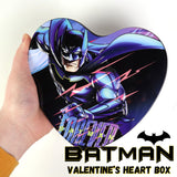 Batman Heart Tin, Milk Chocolatey Hearts Inside, Individually Wrapped Pieces, Festive Candy Gift, 2.12 Ounces