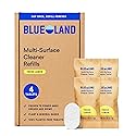 BLUELAND Multi-surface Cleaner, 4-Pack Refill, Fresh Lemon Scent, All-Purpose, Eco-Friendly Cleaning Supplies, 4 x 24 Fl oz