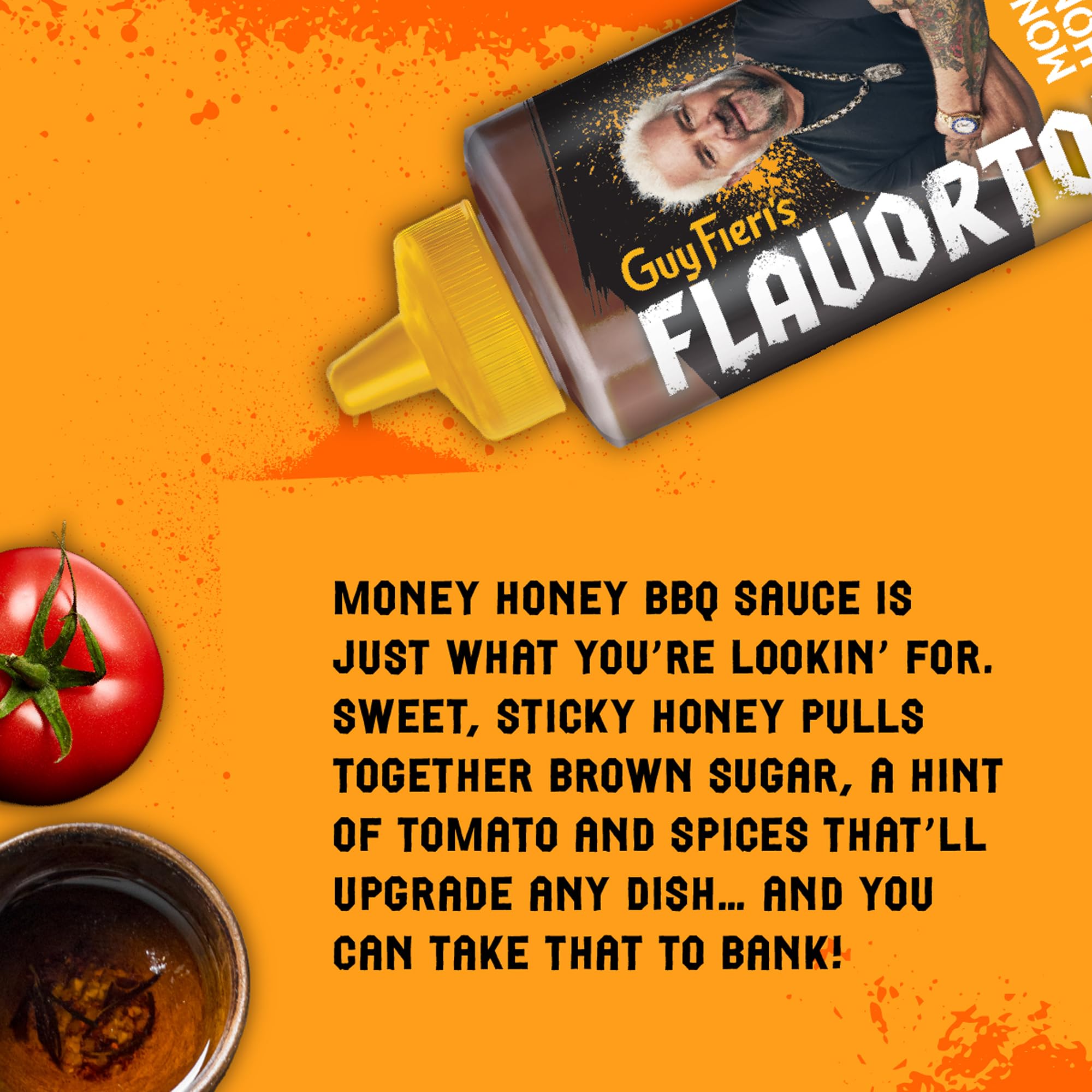 Guy Fieri's Flavortown BBQ Sauce Variety Pack - Gluten-Free Honey BBQ Sauce, Smokey Barbecue Sauce Set, For Chicken Wings & Ribs - Smokin' Hickory