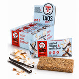Taos Bakes - Toasted Coconut + Vanilla Bean - Snack Bars - 6g Fiber & Gluten-Free Granola Bars - Healthy Snack for Adults - Filled with Almonds