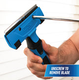 Unger Professional Connect and Clean 4" All-Purpose Scraper, Window, Glass, and Floor Scraping Tool Supplies, Adhesive Removal, Gum, Stickers, Paint