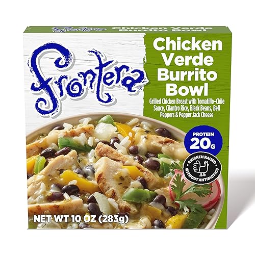 Frontera Chicken Verde Burrito Bowl, Frozen Meal, 10 oz.