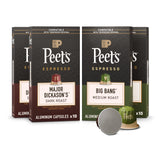 Peet's Coffee, Dark and Medium Roast Signature Blend Espresso Capsules, Compatible with Nespresso Original Machines, 100% Arabica Coffee - Variety