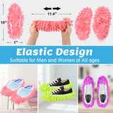 10 Pcs Microfiber Mop Slippers Shoes Reusable Dust Mops for Women Washable, 5-Pairs Mop Slippers Shoes for Floor Cleaning? Mop Socks for Foot Dust