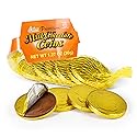 R.M. Palmer Small Mesh Bag Premium Milk Chocolate Coins, Gold Color Half Dollar and Quarter Shaped Holiday Candy, Making Candy Fun Since 1948 (1.5oz)